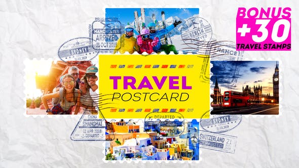 postcard vacation after effects template free download