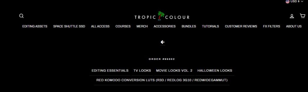 Tropic Colour - RED Komodo Conversion LUTS